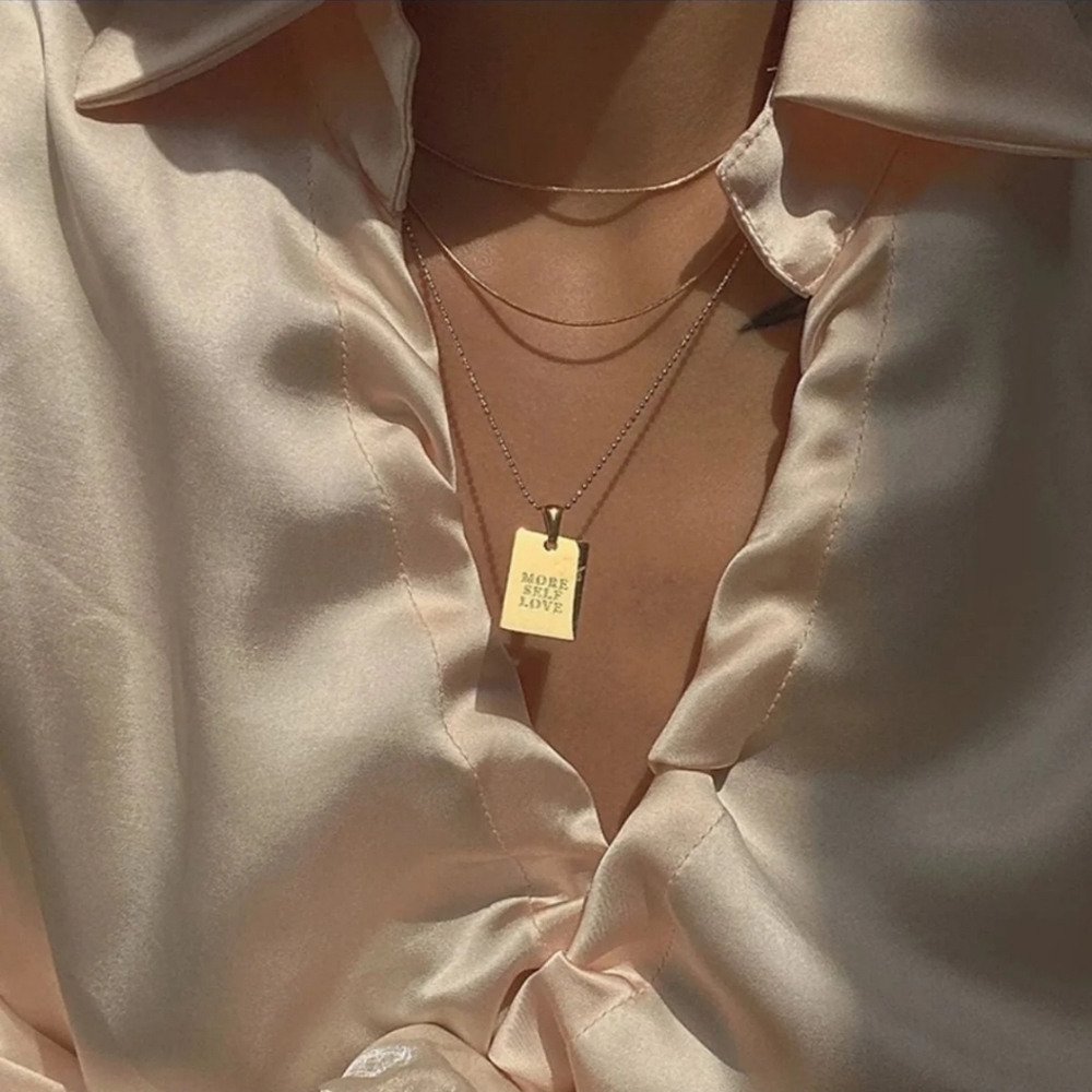 18k MORE SELF LOVE  Necklace - Picture 2 of 3